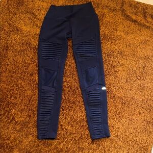 ALO Yoga Deep Blue Ribbed Leggings